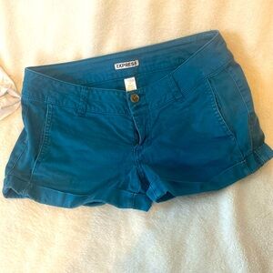 Teal Express shorts